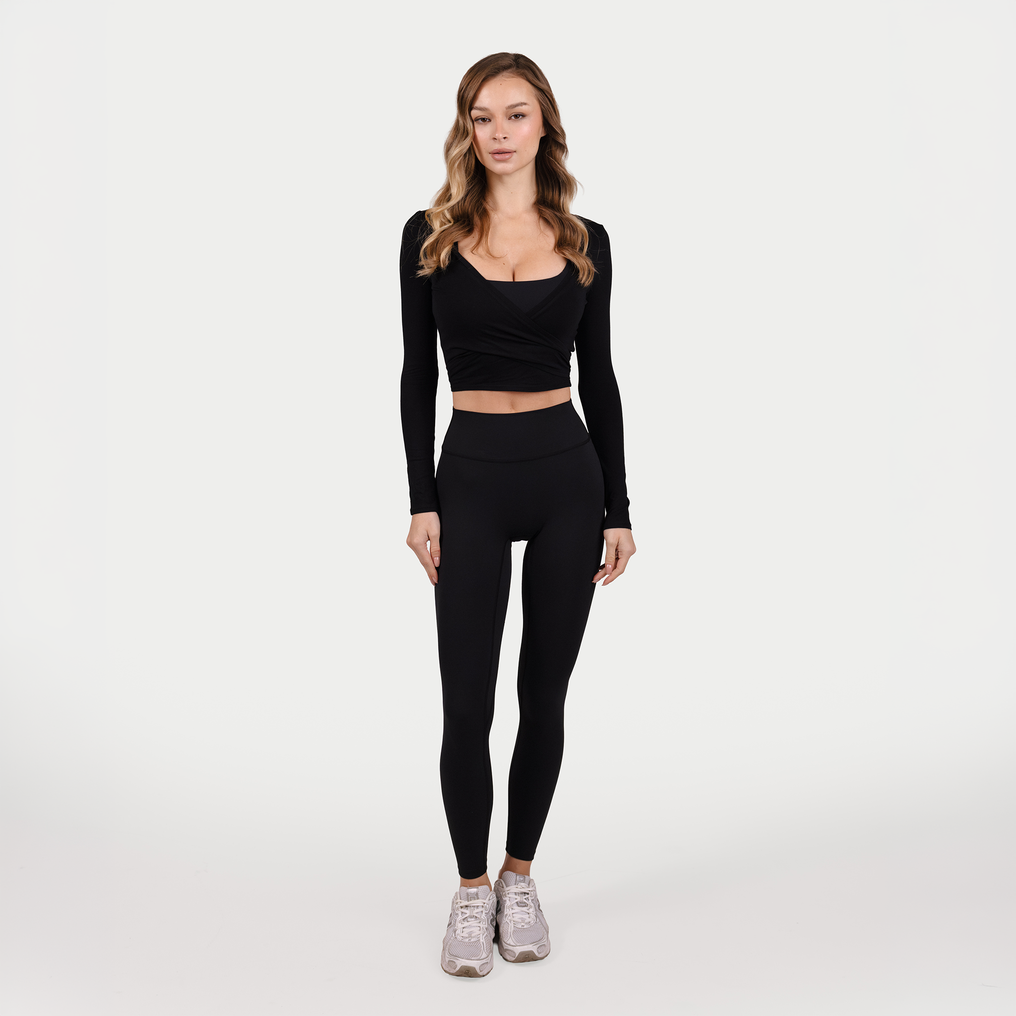 <tc>MRIIÀ Bodycon Long Sleeve Wrap Top</tc>