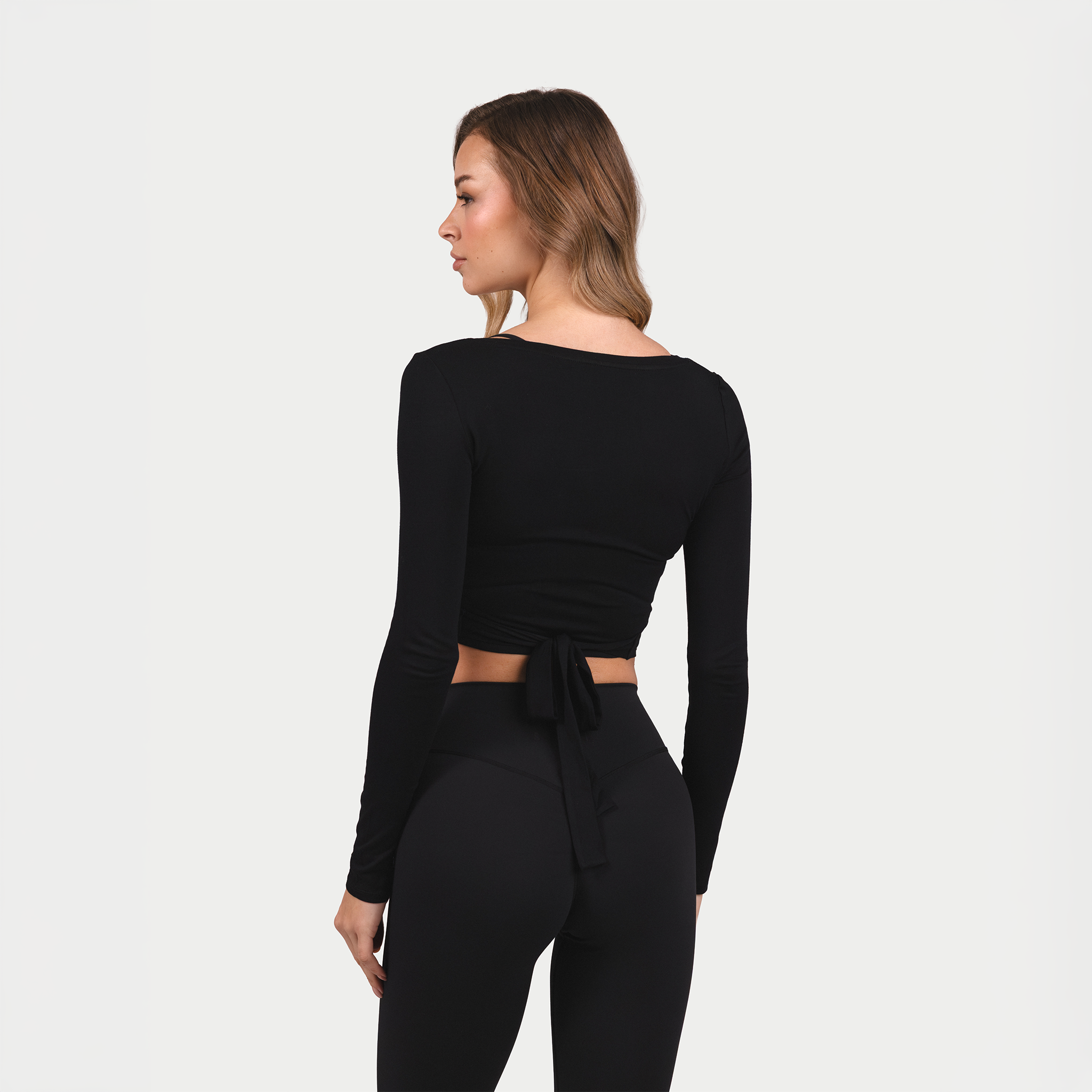<tc>MRIIÀ Bodycon Long Sleeve Wrap Top</tc>
