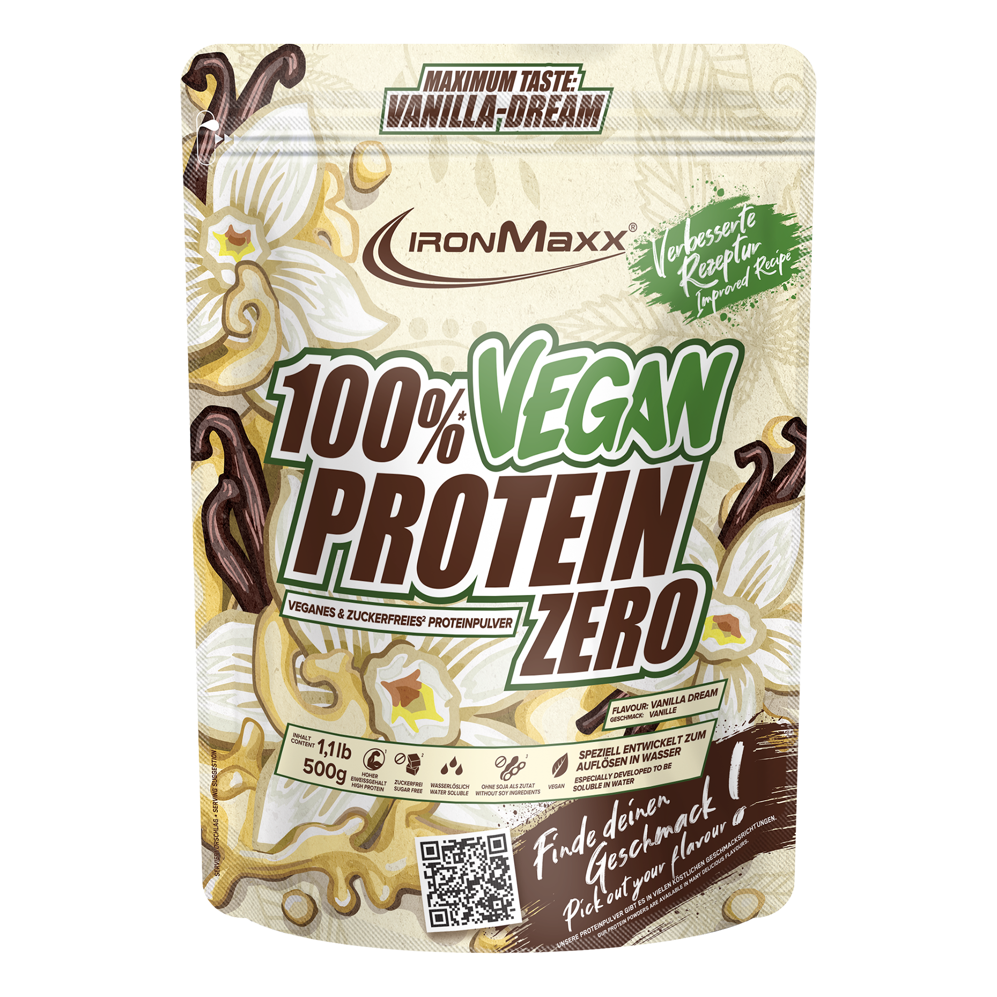 100% Vegan Protein Zero (500g) - Vanilla Dream
