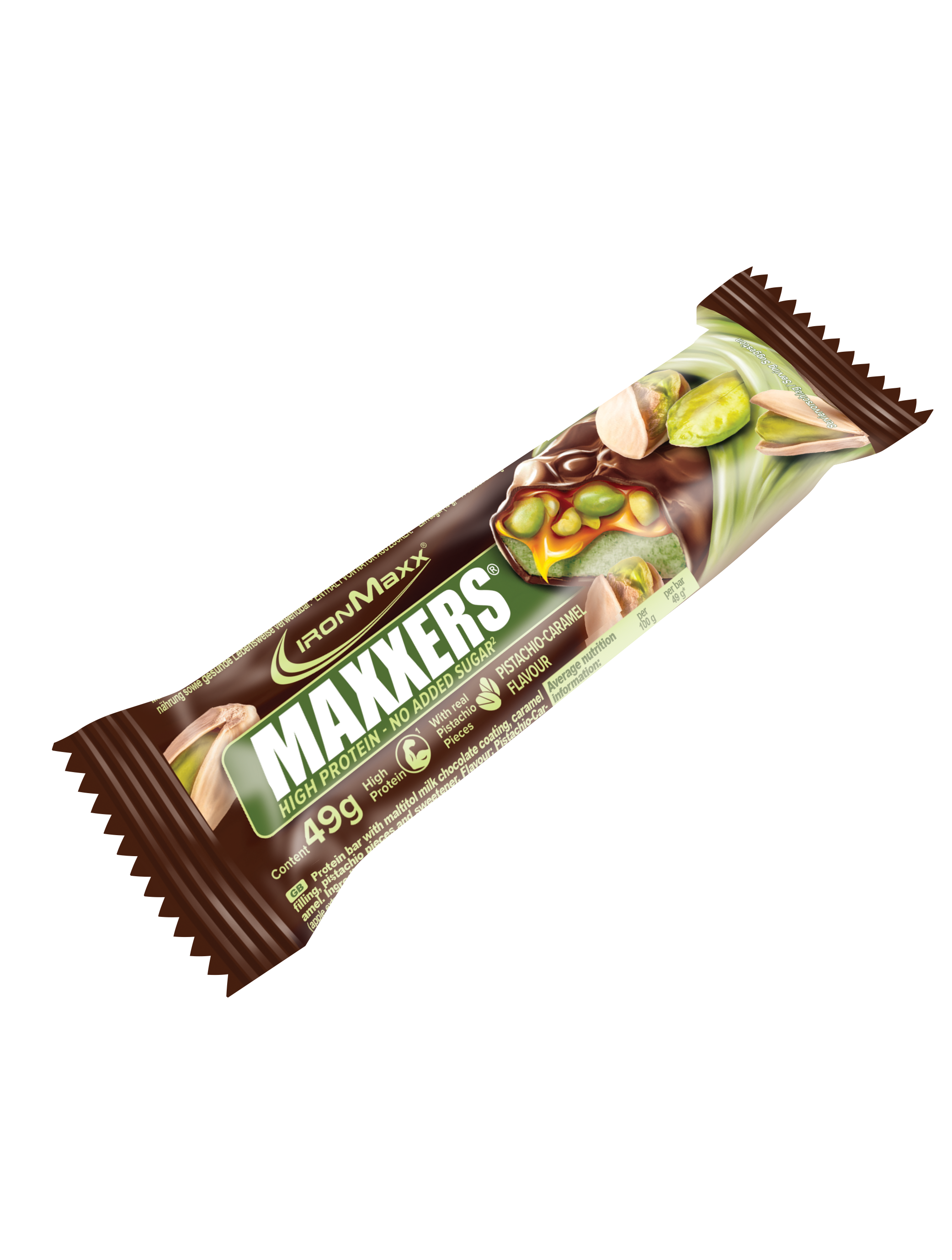 Maxxers (24x49g) - Milk Choc Pistachio Caramel
