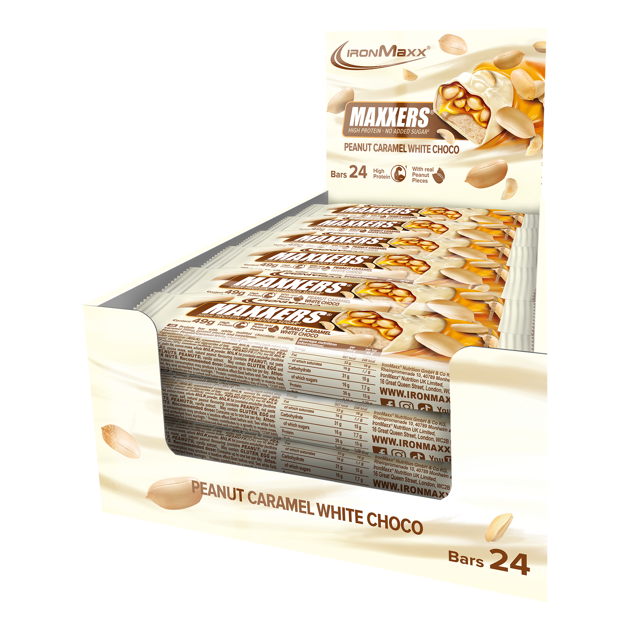 <tc>Maxxers (24x49g) - White Choc Peanut Caramel</tc>