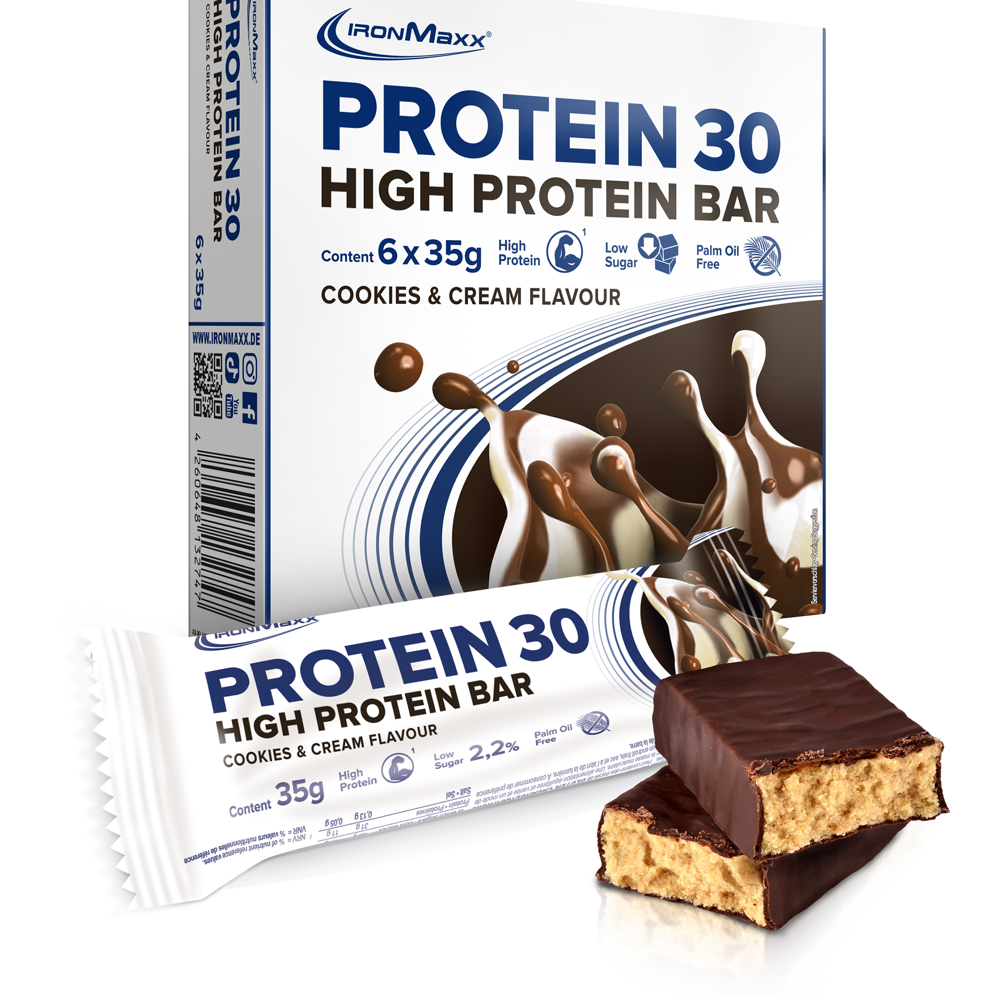 <tc>Protein</tc> 30 <tc>Protein</tc> Pack múltiple de barritas (6x35g) - <tc>Cookies & Cream</tc>