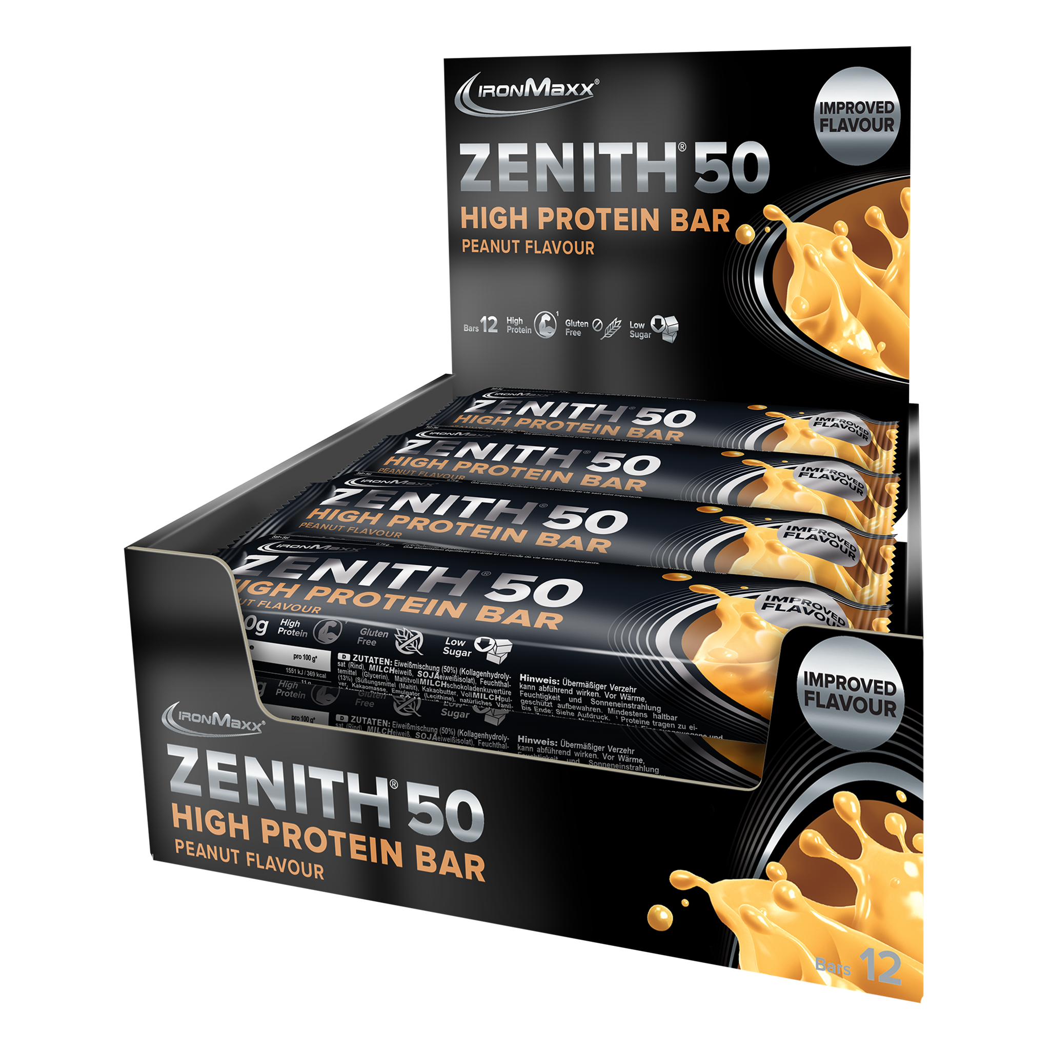 <tc>ZENITH® 50</tc> <tc>Protein</tc> Batony (12x100g) - <tc>Peanut</tc>
