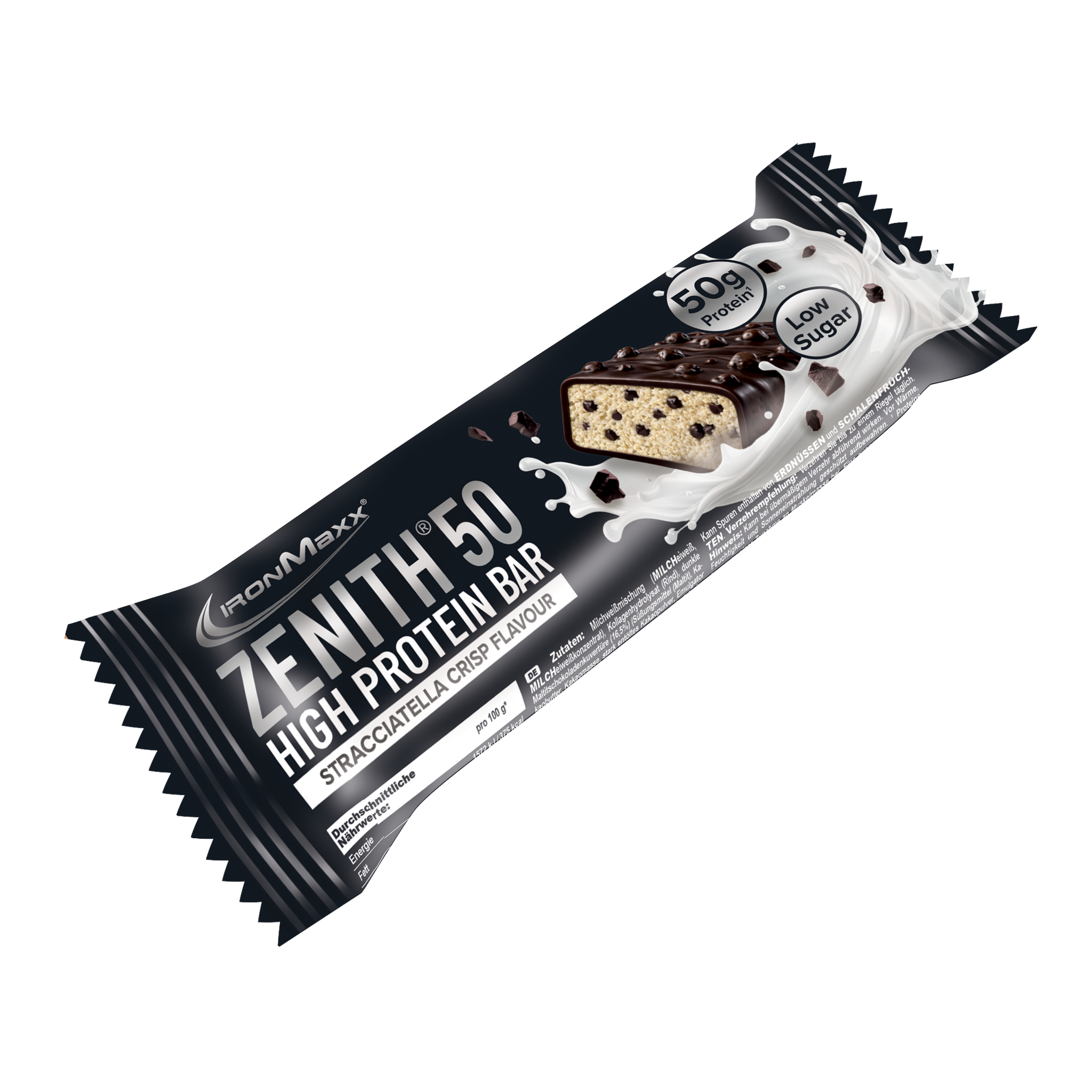 <tc>ZENITH® 50</tc> <tc>Protein</tc> Barra (100g) - <tc>Stracciatella</tc> Crujiente