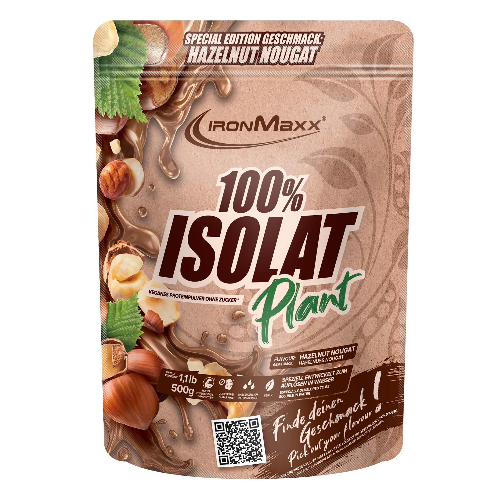 100% Isolato Vegetale (500g) - Nocciola Nougat