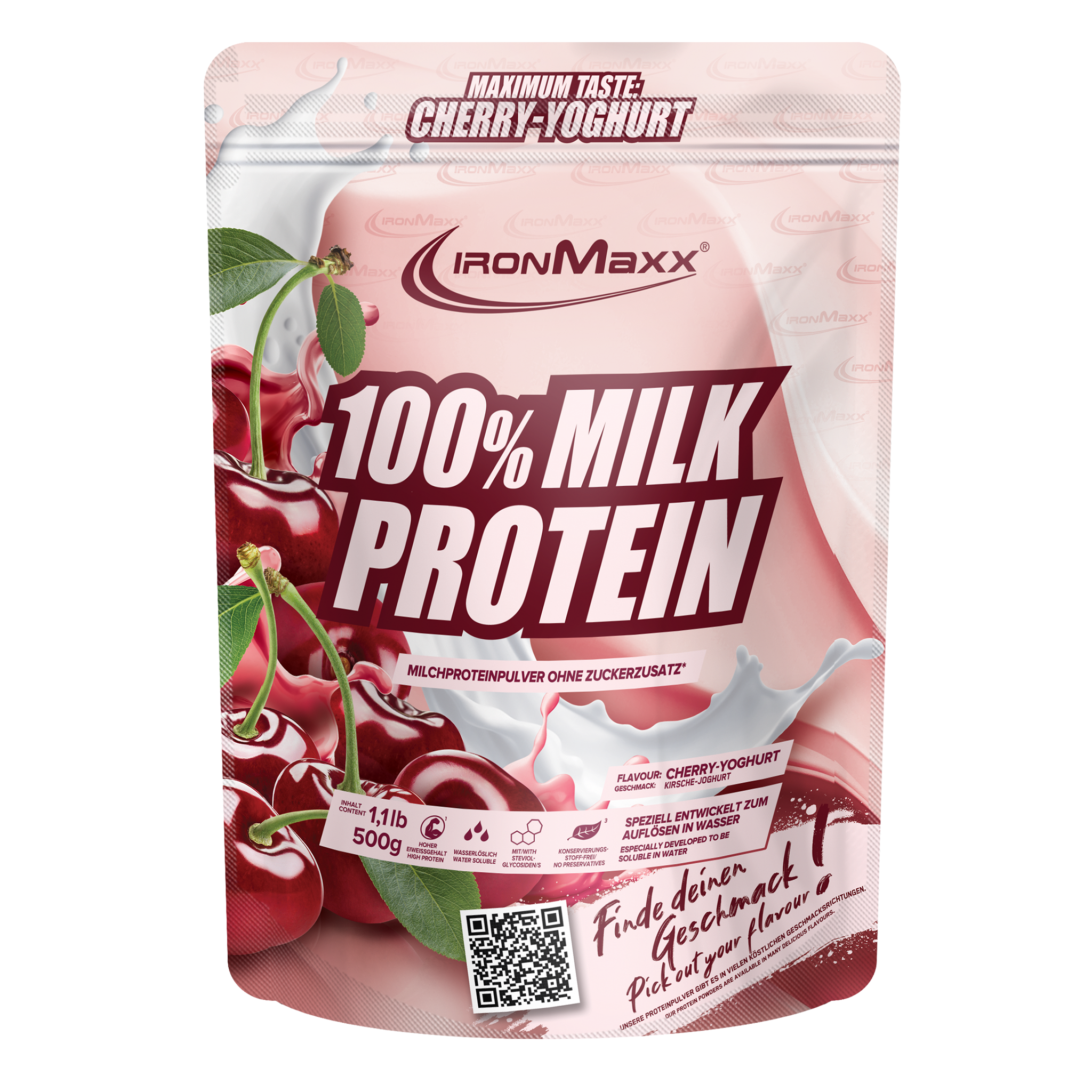 100% Latte-<tc>Protein</tc> (500g) - Yogurt alla ciliegia