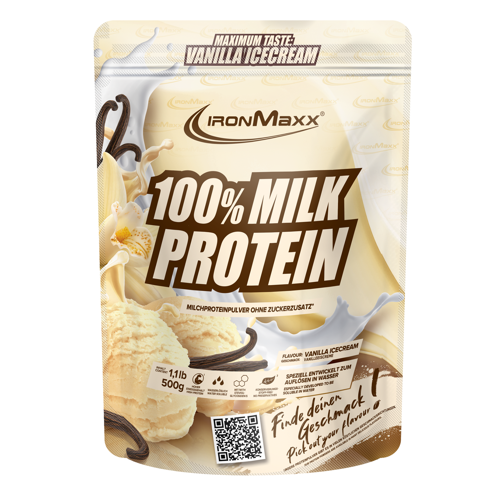 100% Milk-<tc>Protein</tc> (500g) - <tc>Vanilla Ice Cream</tc>