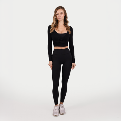 <tc>MRIIÀ Bodycon Long Sleeve Wrap Top</tc>