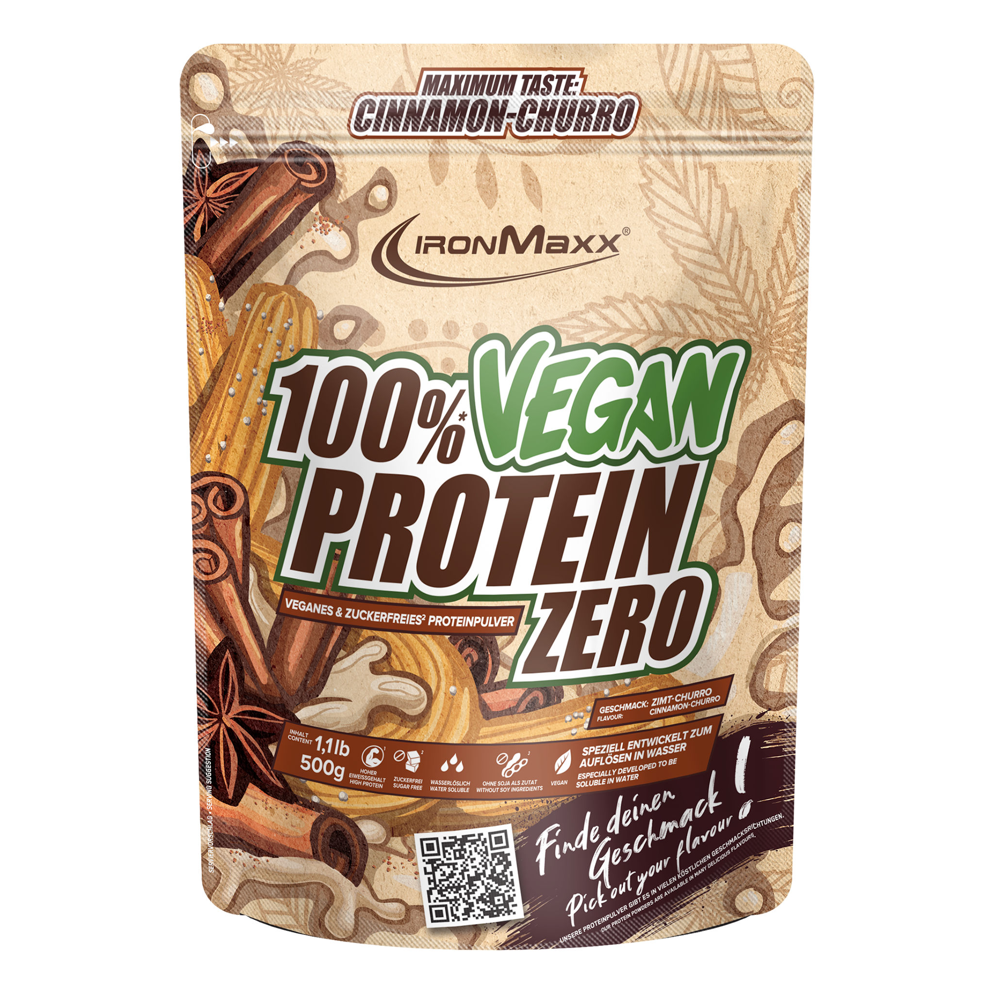 <tc>100% Vegan Protein Zero (500g) - Cinnamon Churro</tc>