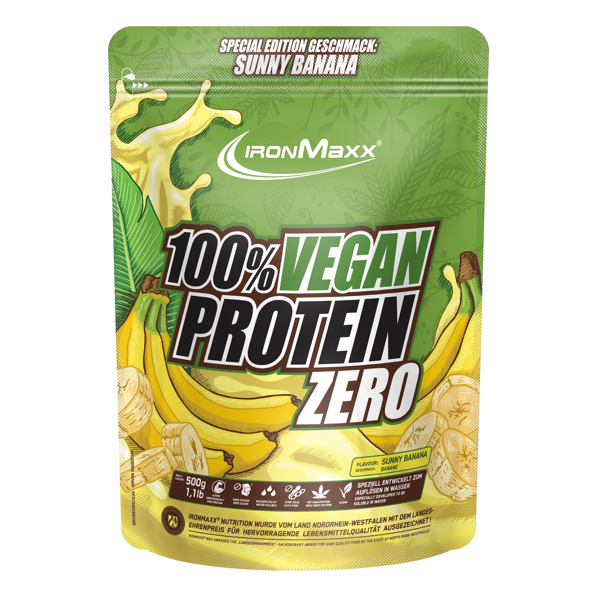 100% Vegan Protein Zero - Zonnige banaan (500 g) 