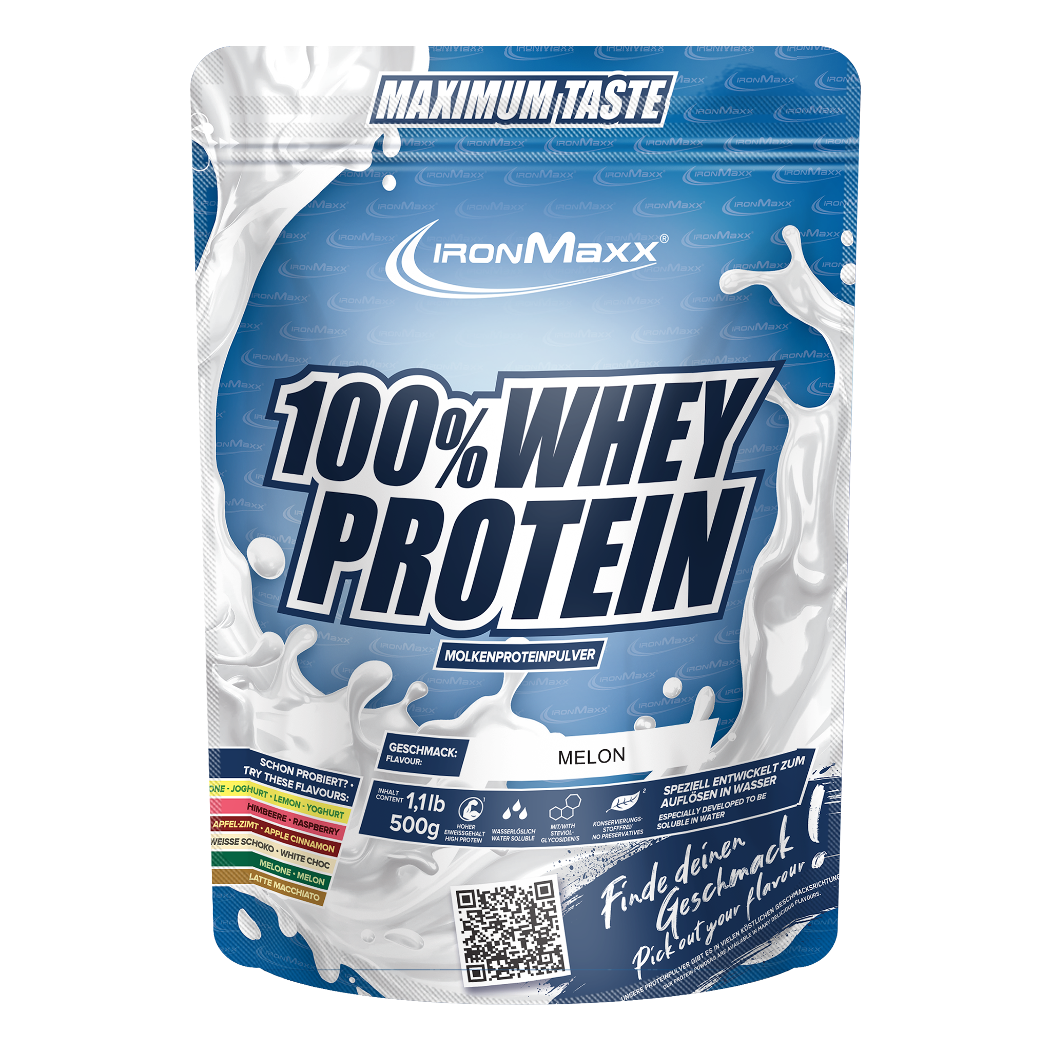 100% Wei-eiwit (500g) - Meloen 