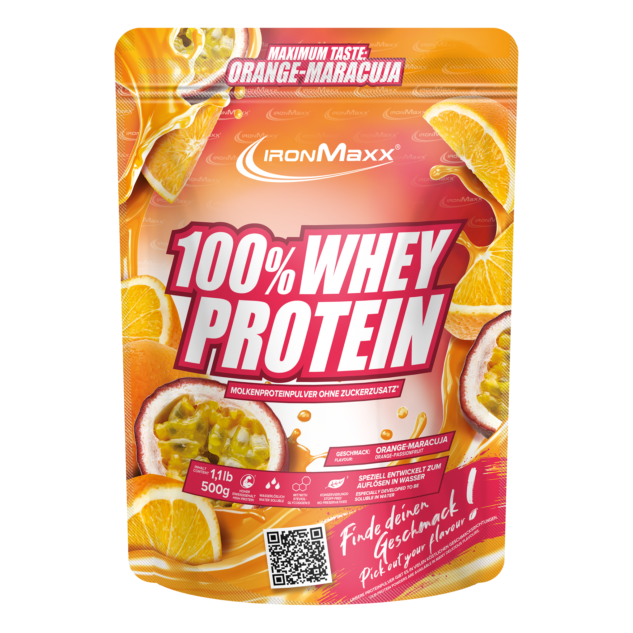 100% Whey Protein (500g) - Orange Passion Fruit