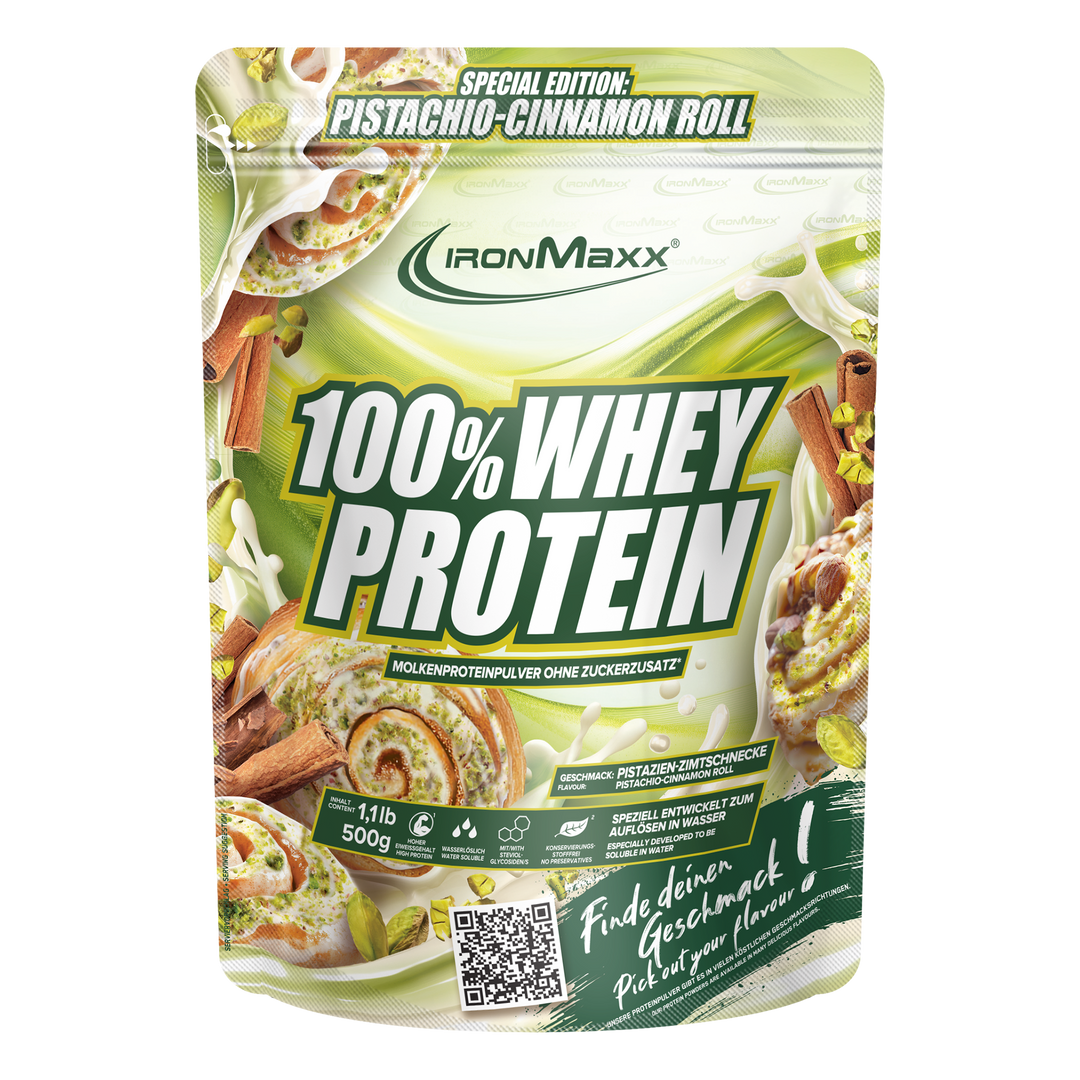 100% Whey Protein - 500g Pouch - Pistachio Cinnamon Roll