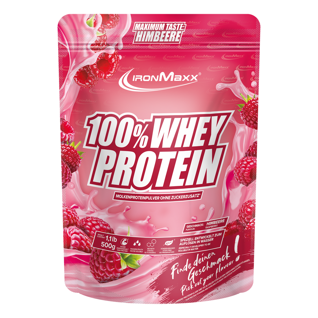 100% Whey Protein (500g) - Himbeere