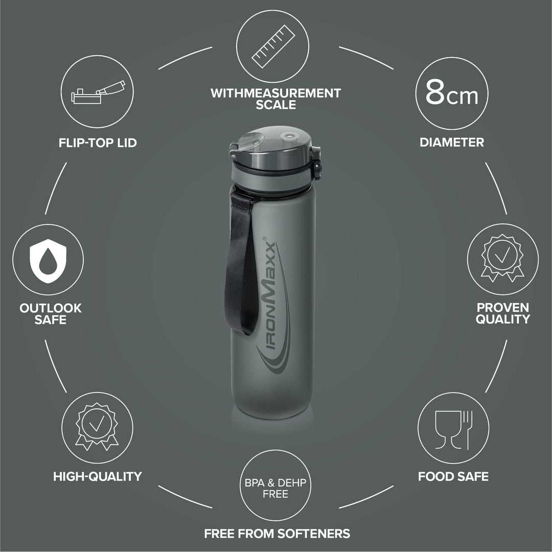 <tc>Sport Water Bottle</tc> (1000ml) - Popielaty Szary