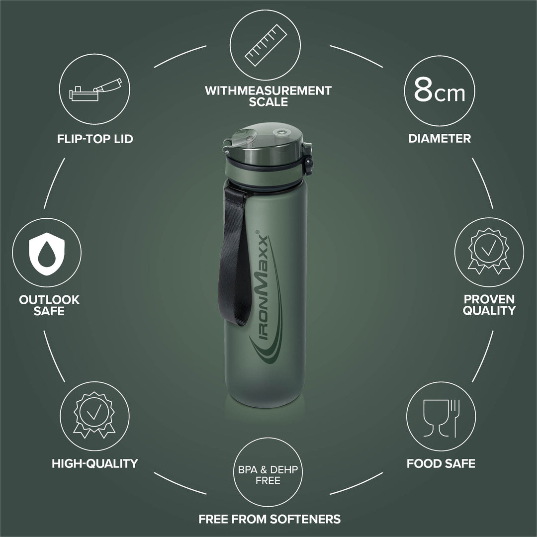 <tc>Sport Water Bottle</tc> (1000ml) - Mineral Green