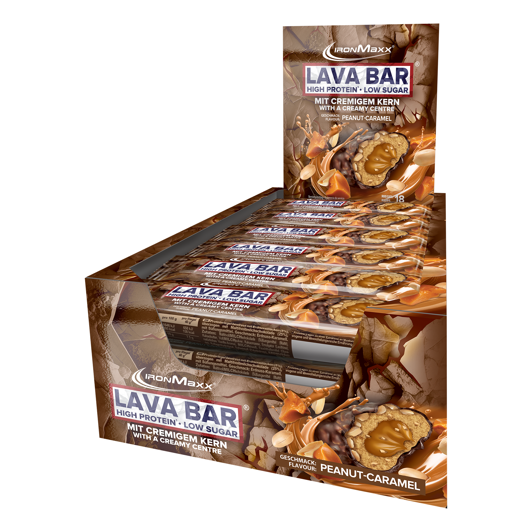 Lava Bar Protein Riegel (18x40g) - Peanut Caramel