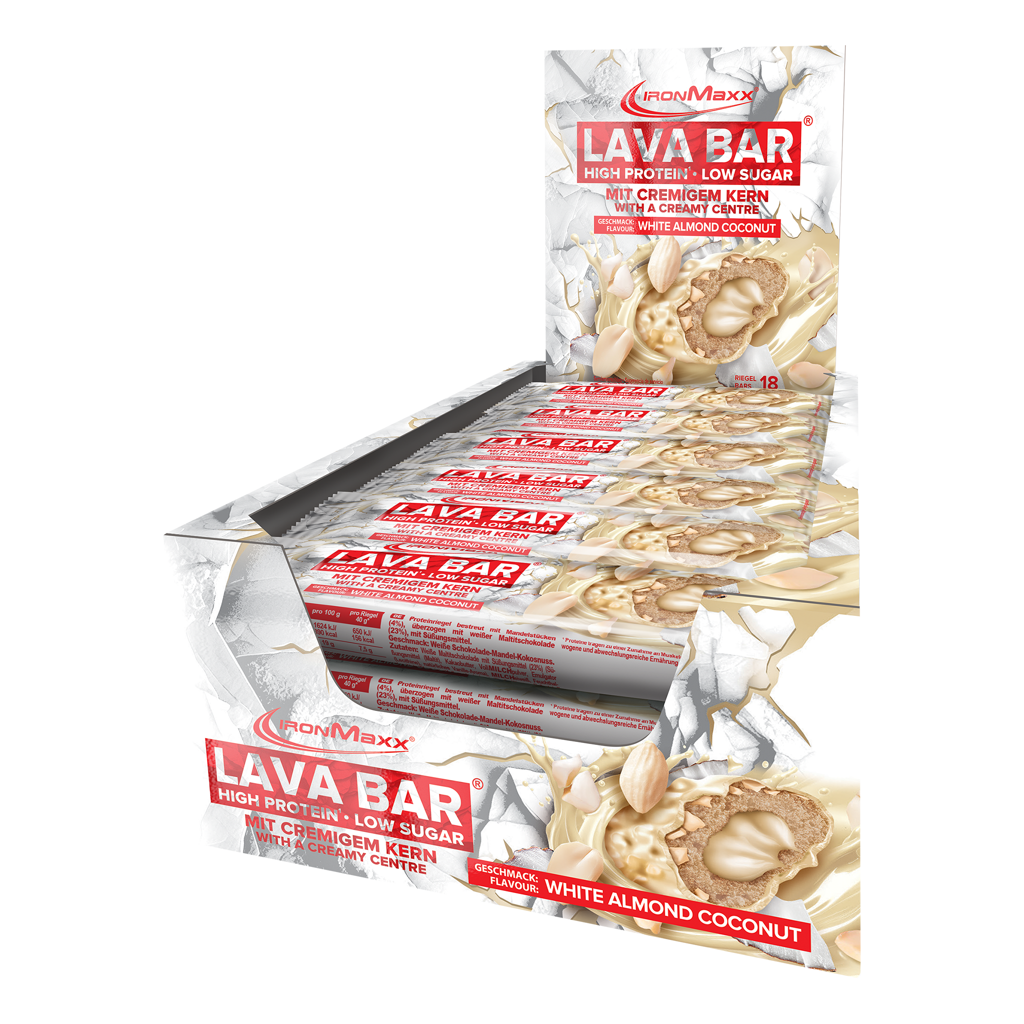 Bar lawowy <tc>Protein</tc> Batony (18 x 40 g) - <tc>White Almond Coconut</tc>