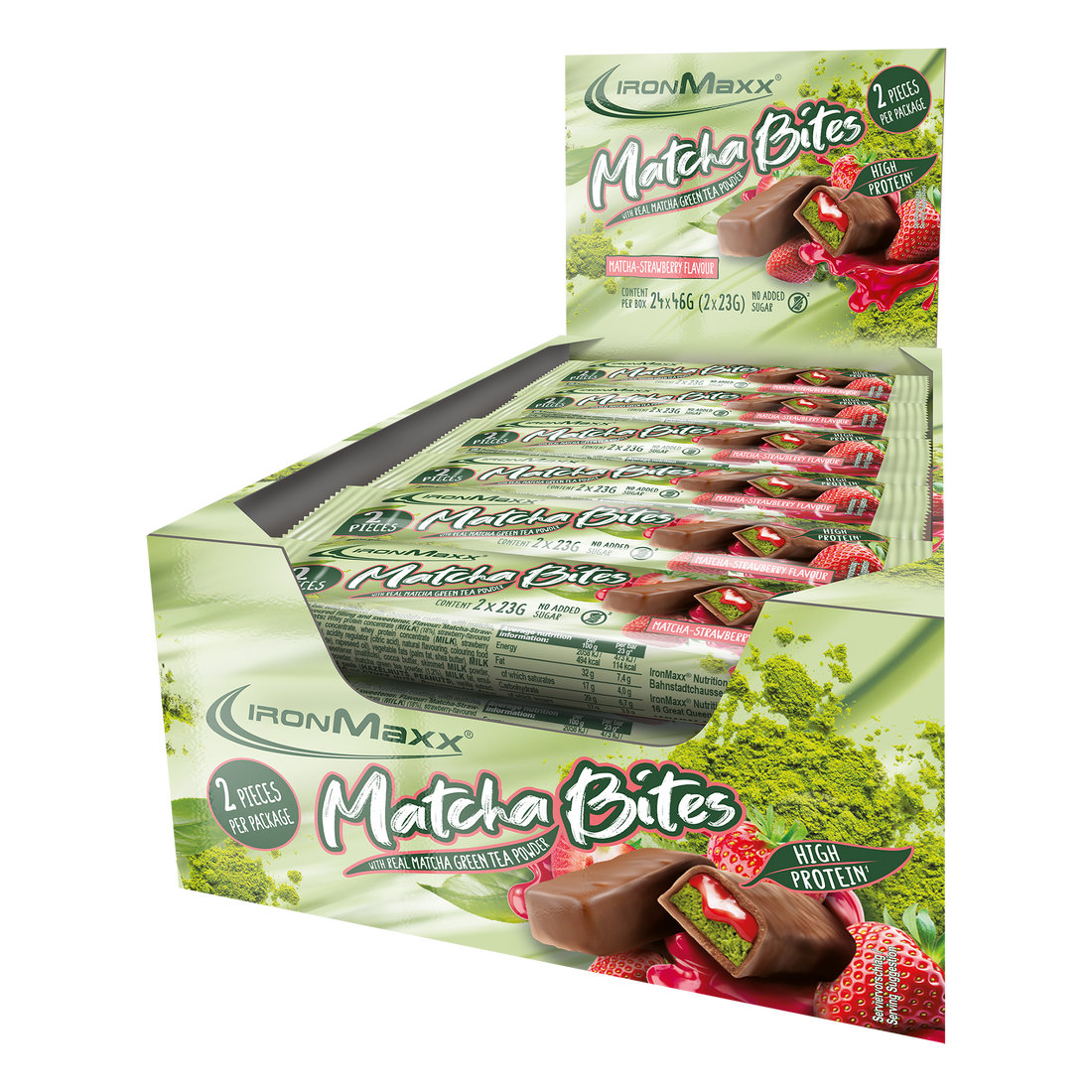 Matcha Bites (24x46g) - Matcha-Strawberry