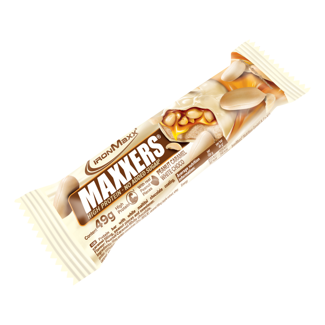 Maxxers (49g) - White Choc Peanut Caramel