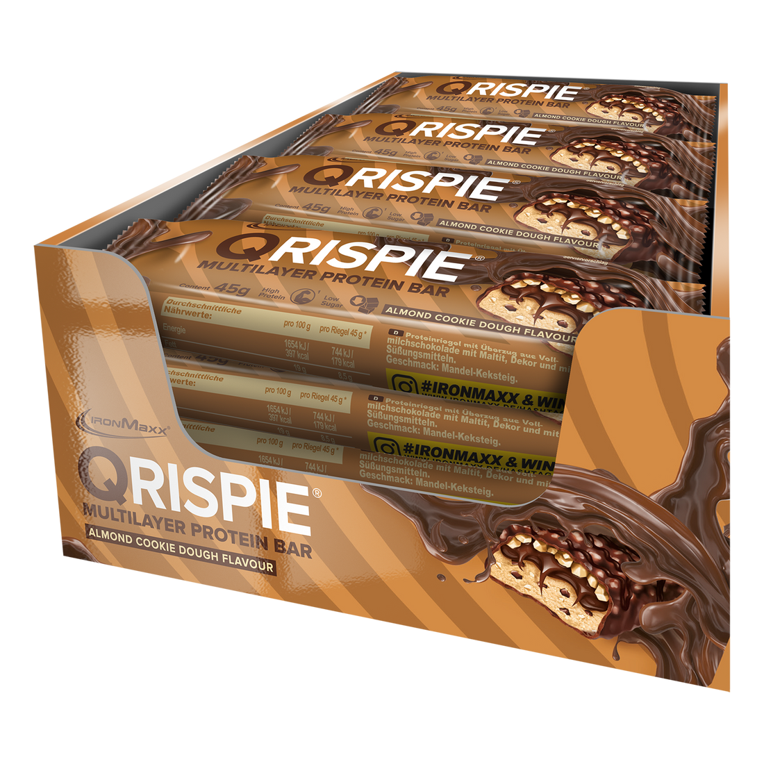 Qrispie Protein Riegel (16x45g) - Almond Cookie Dough