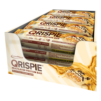 Qrispie <tc>Protein</tc> Barre (16x45g) - Chocolat blanc caramel