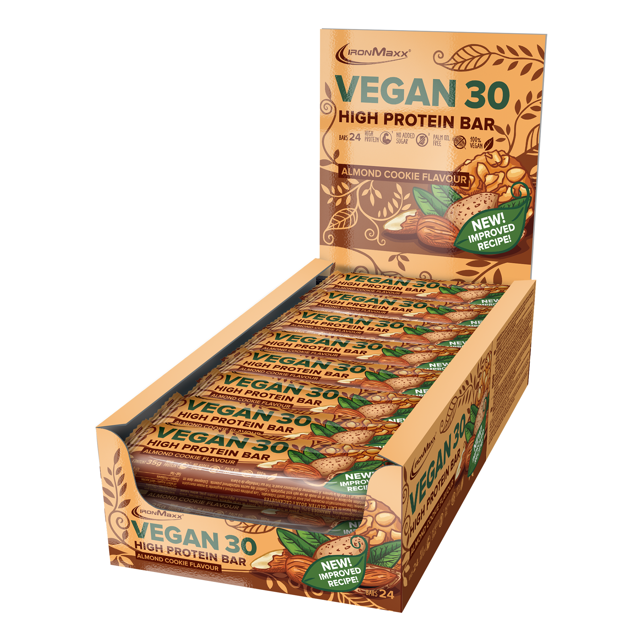 Vegan 30 Protein Riegel (24x35g) - Almond Cookie