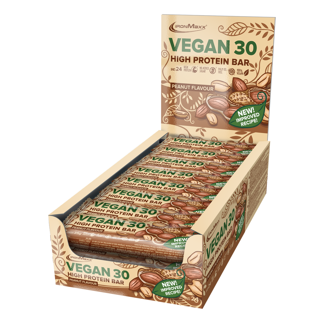 Vegan 30 Protein Riegel (24x35g) - Peanut
