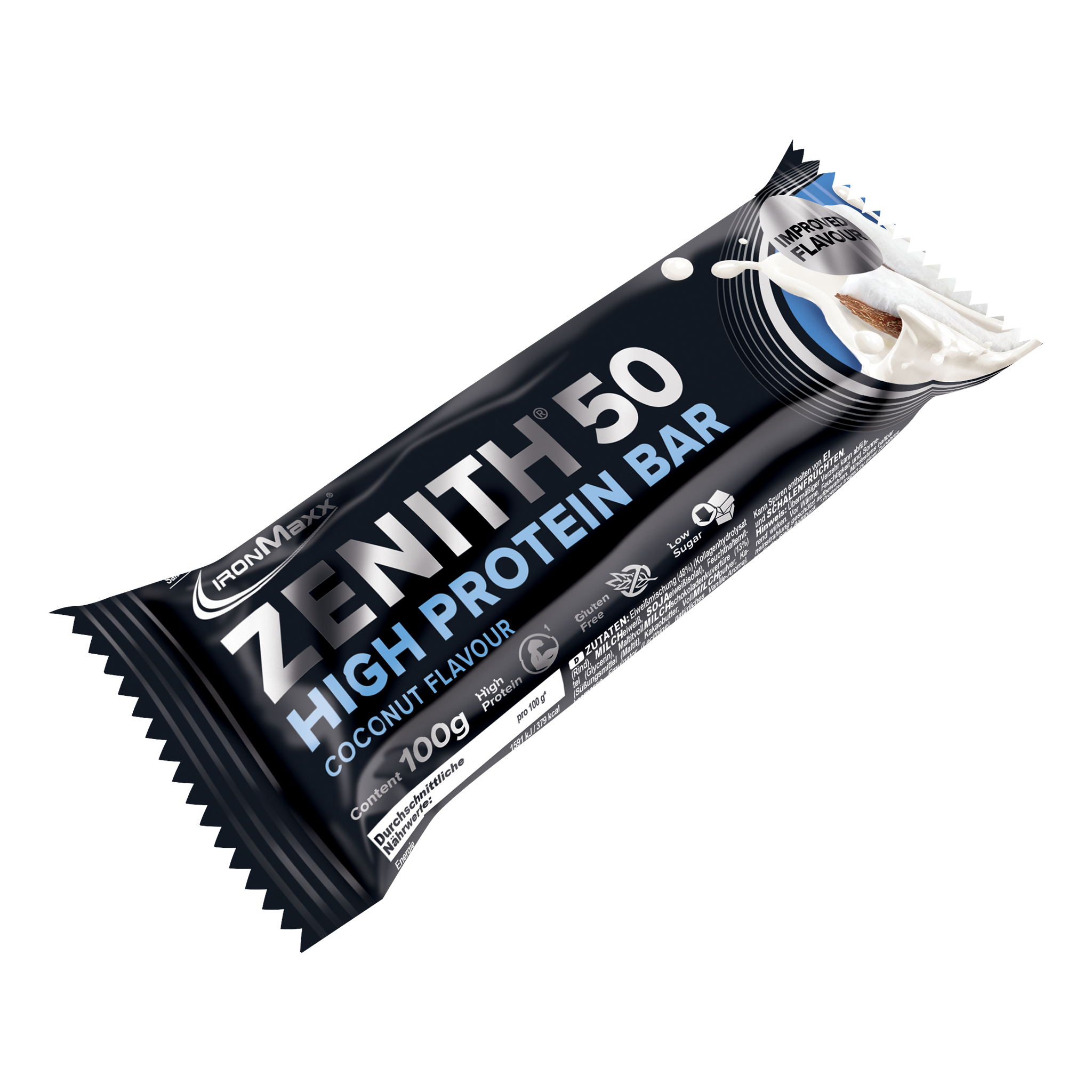 ZENITH® 50 Protein Riegel (100g) - Kokosnuss
