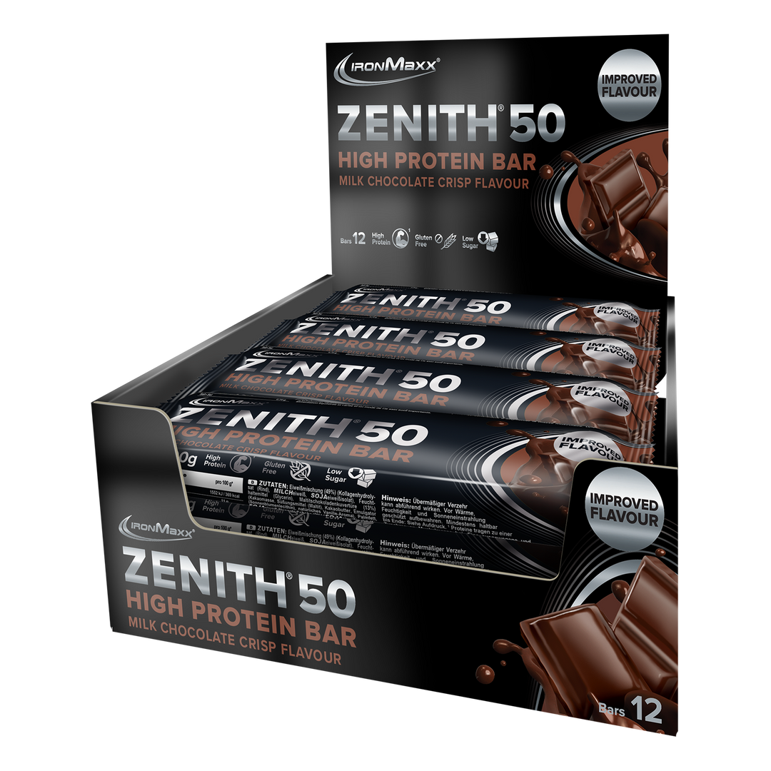 ZENITH® 50 Protein Riegel (12x100g) - Schokolade Crisp