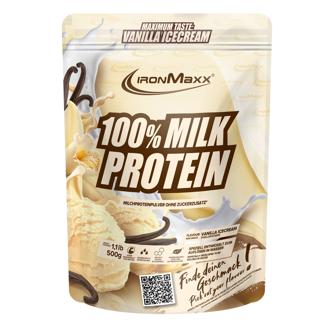 100% Milk-Protein (500g) - Vanilla Ice Cream