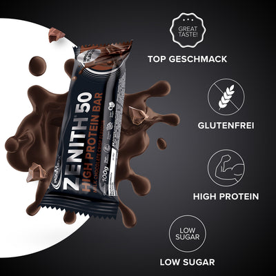 ZENITH® 50 Protein Riegel (12x100g) - Schokolade Crisp