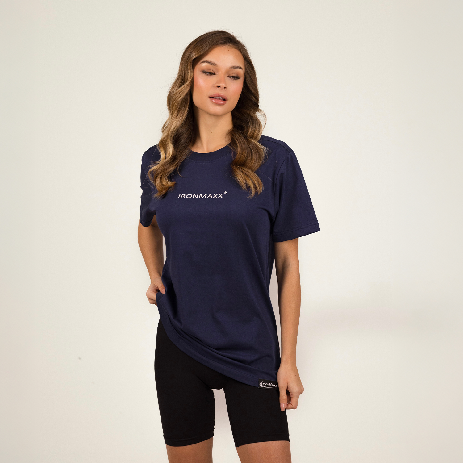 T-shirt damski granatowy - damski S