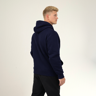 Sweat à capuche bleu foncé unisexe - M