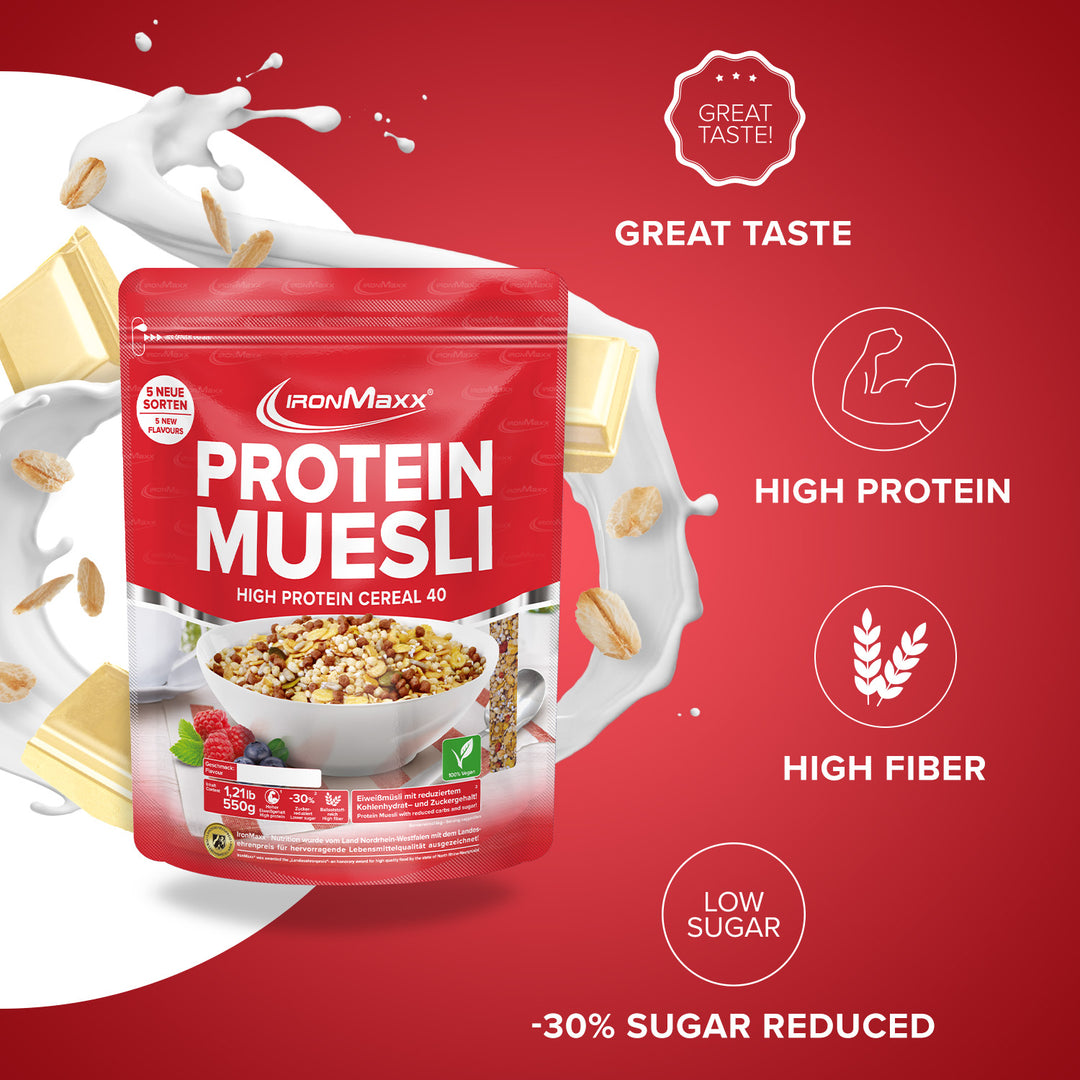 <tc>Protein Muesli</tc> (550g) - <tc>White Chocolate Vanilla</tc>
