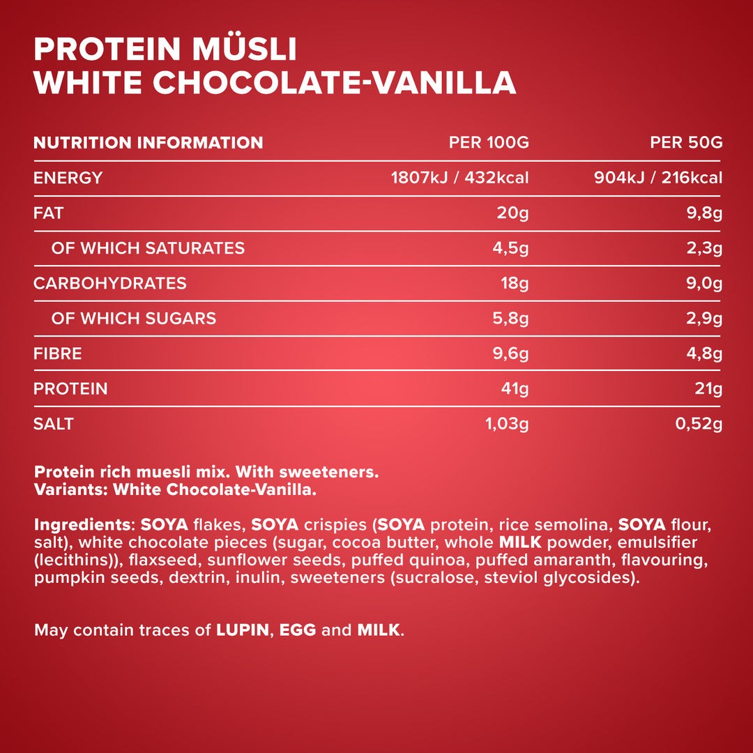 <tc>Protein Muesli</tc> (550g) - <tc>White Chocolate Vanilla</tc>