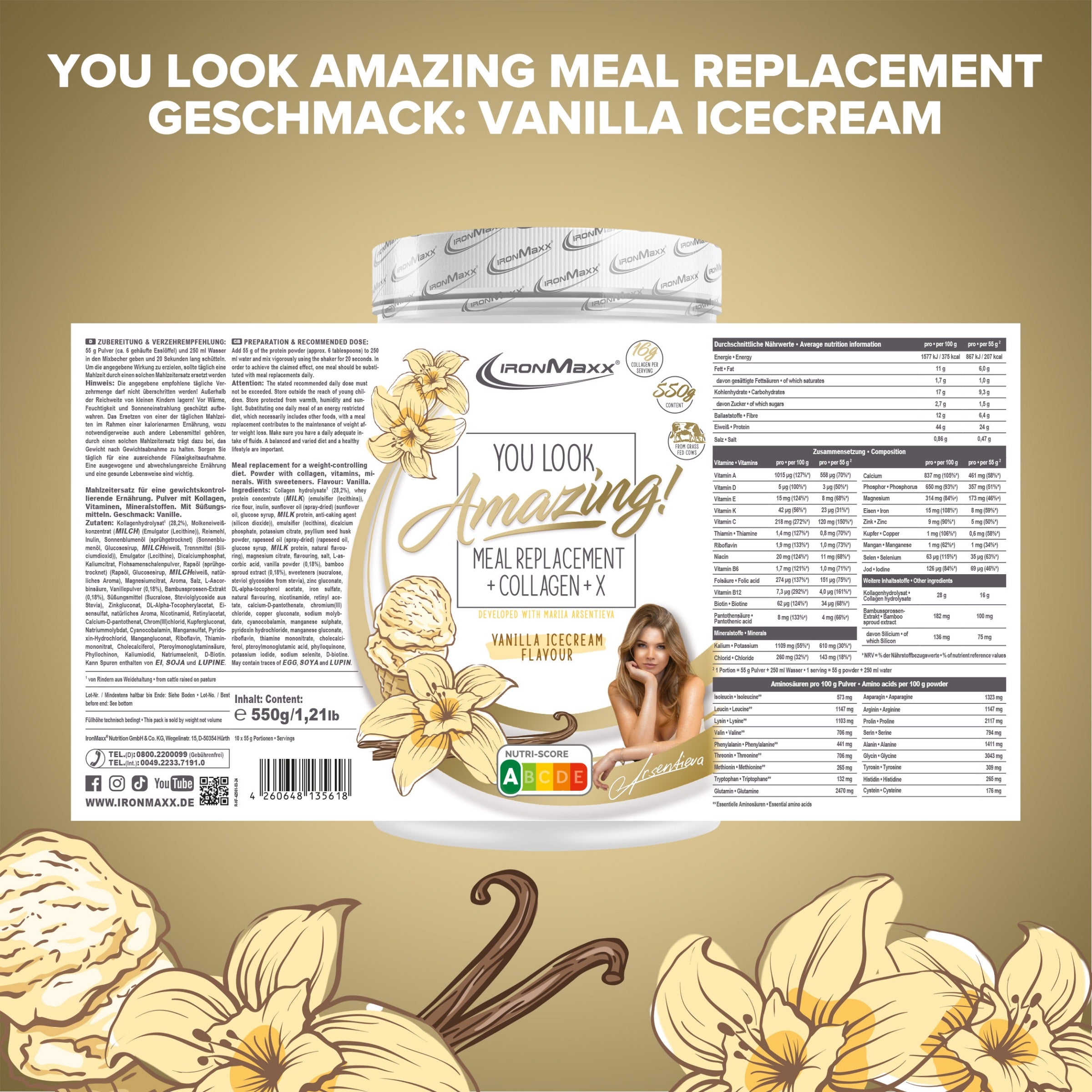 Amazing Food Substitut de Repas (550G) - <tc>Vanilla Ice Cream</tc>