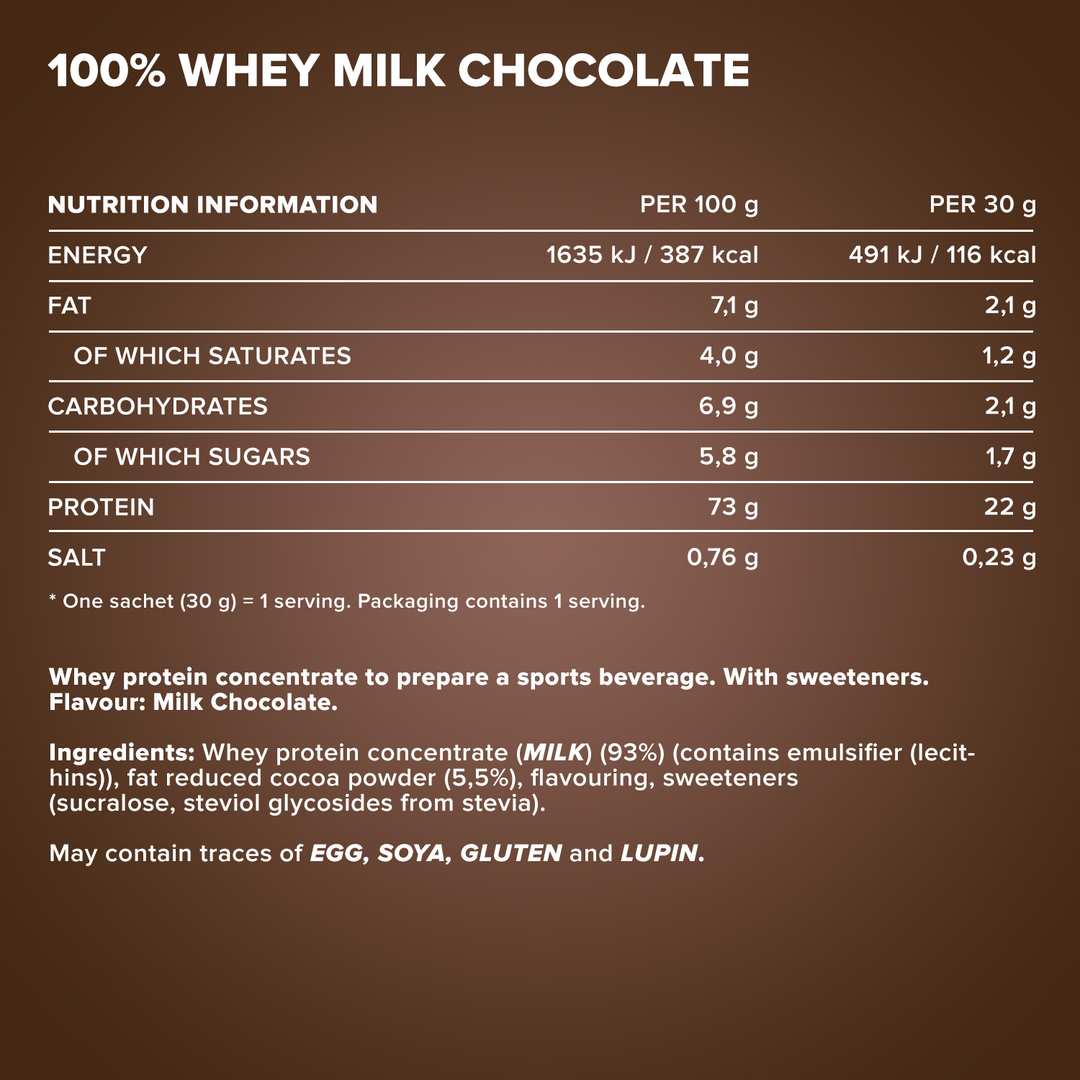 100% <tc>Whey Protein</tc> (10x30g) - <tc>Milk Chocolate</tc>